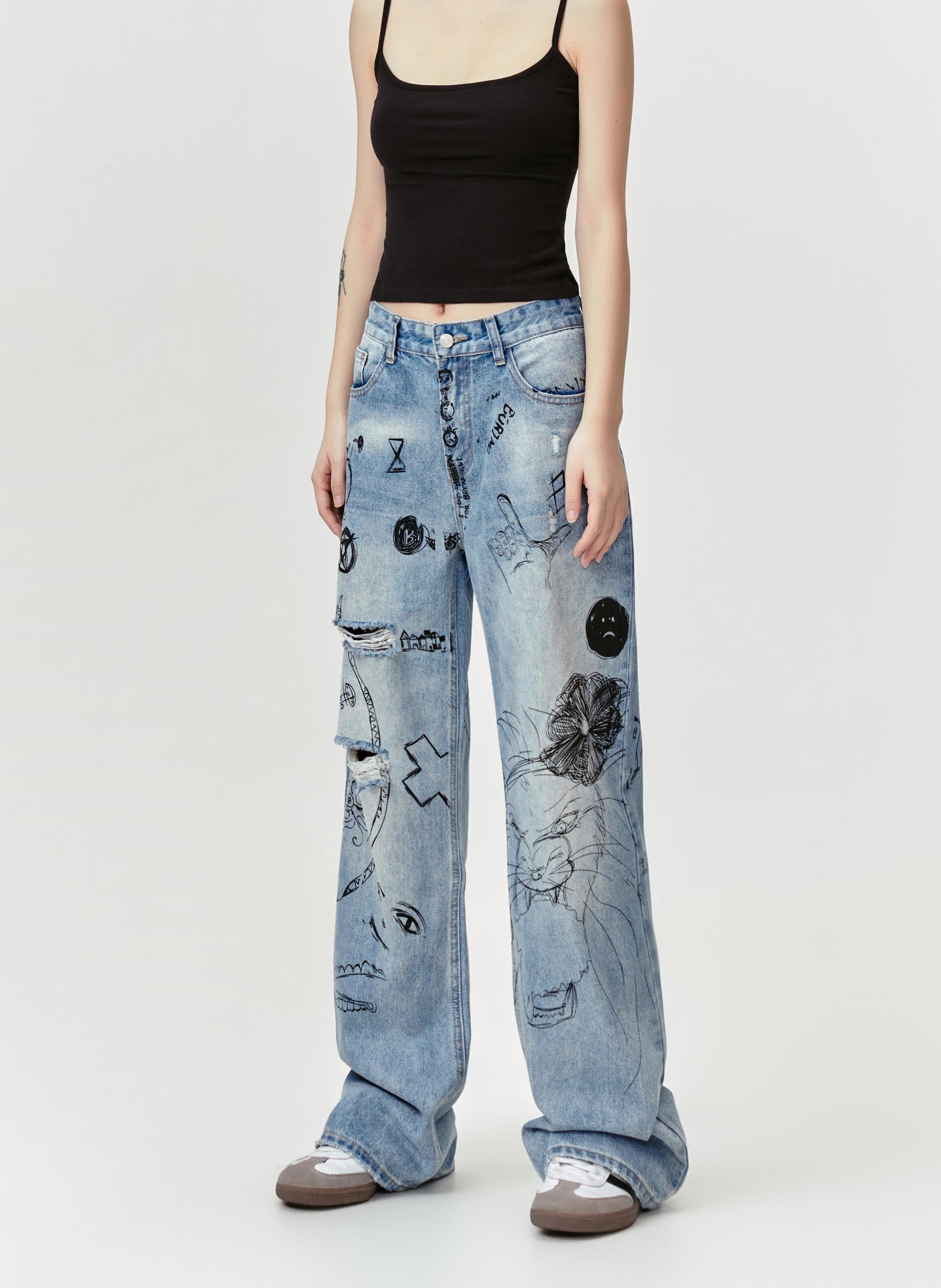 Spliced Blue Jeans