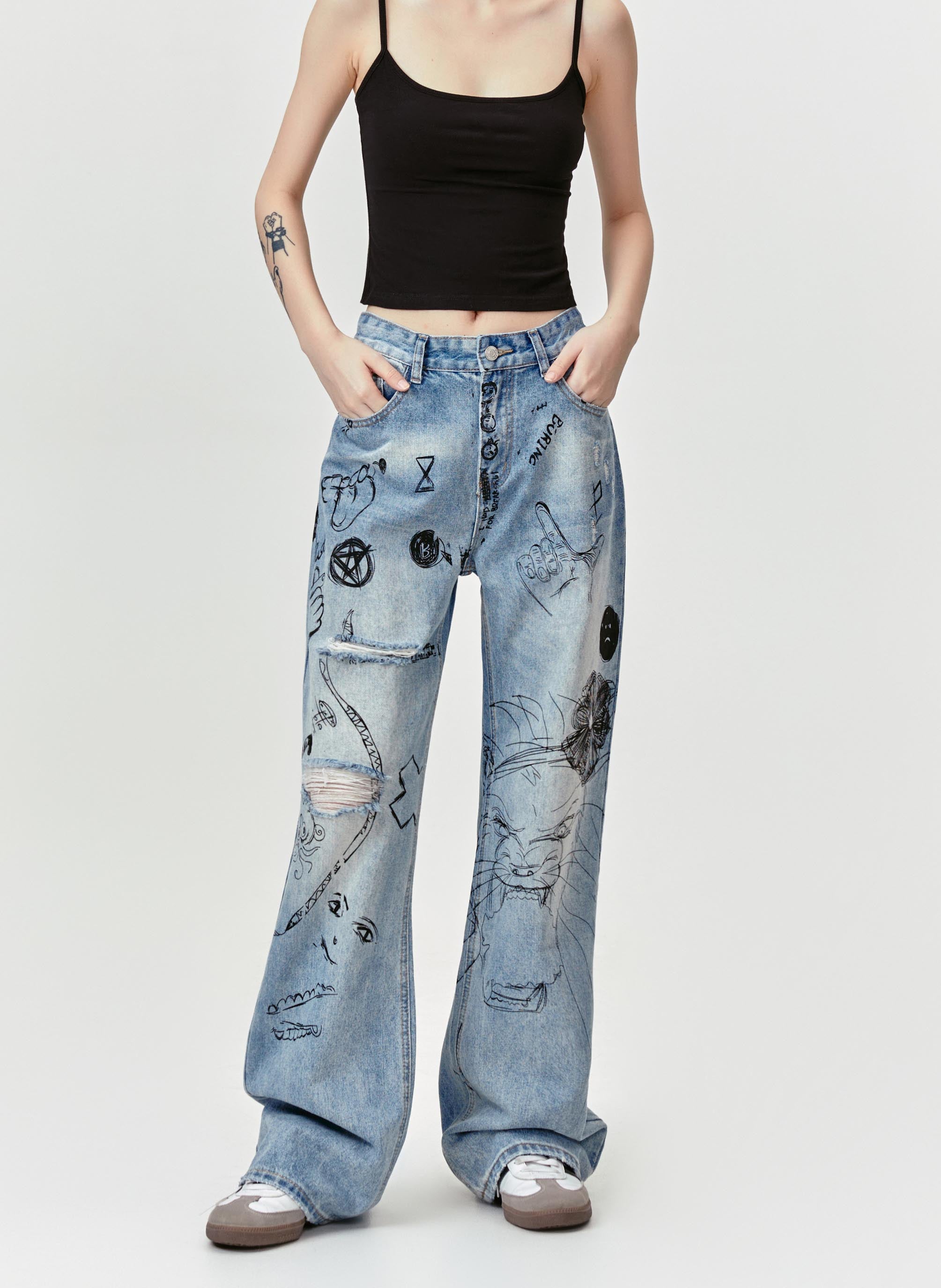 Spliced Blue Jeans