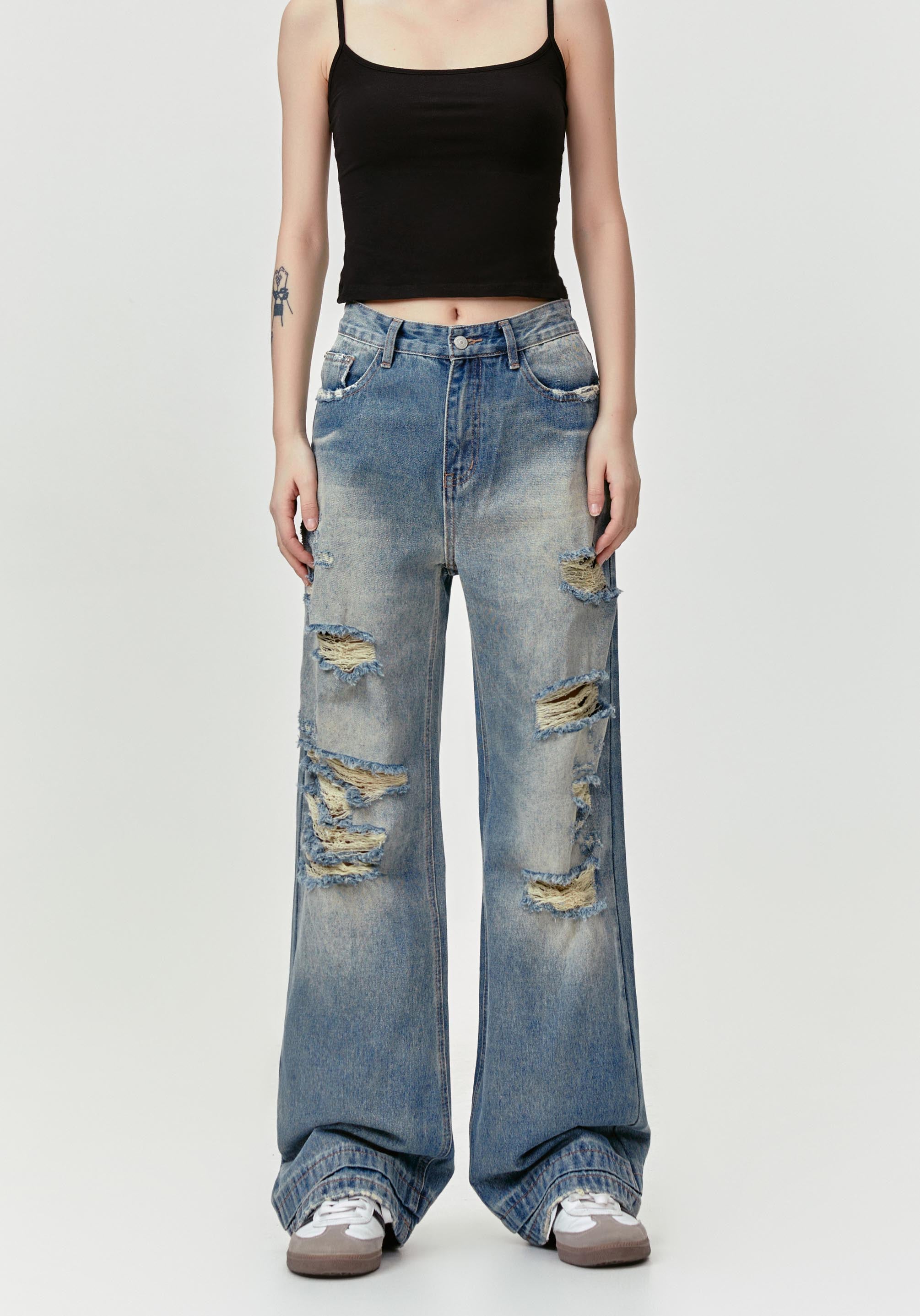 Blue Straight leg Jeans