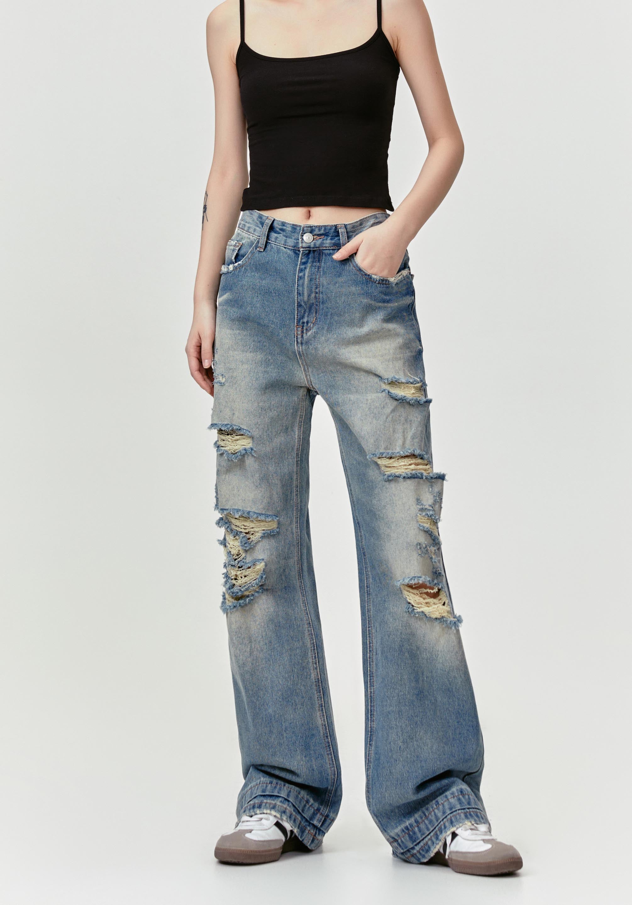 Blue Straight leg Jeans