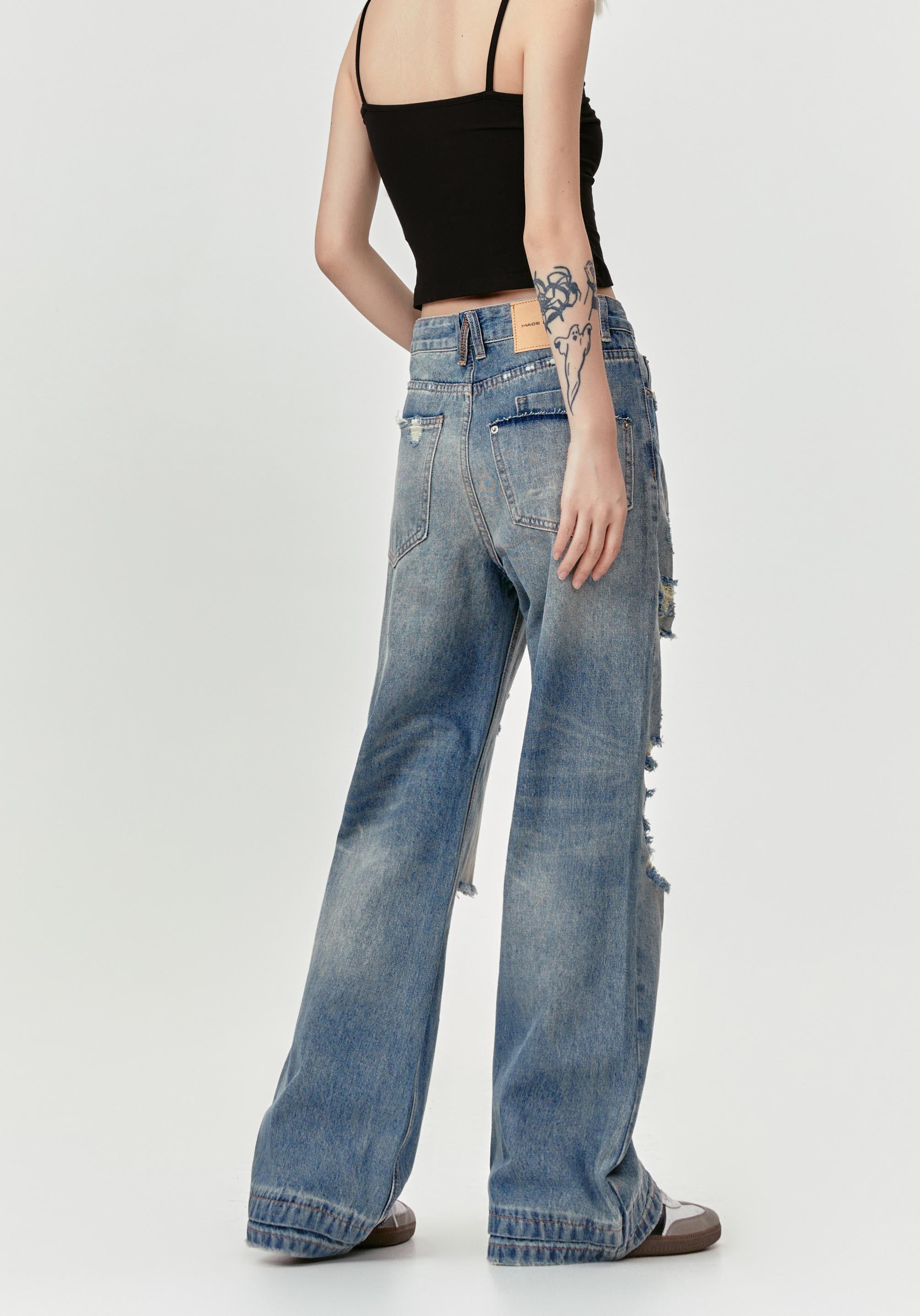 Blue Straight leg Jeans