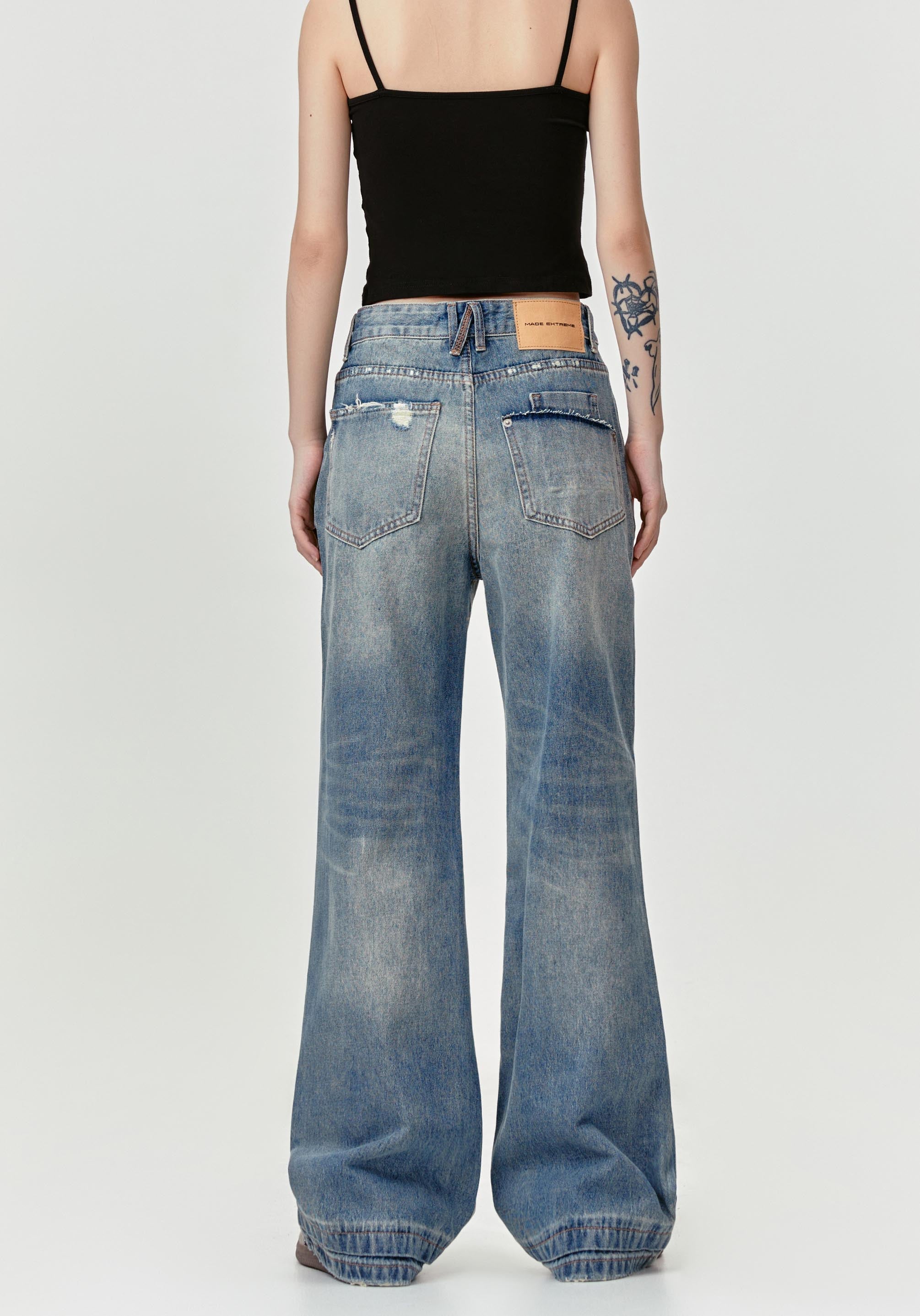 Blue Straight leg Jeans