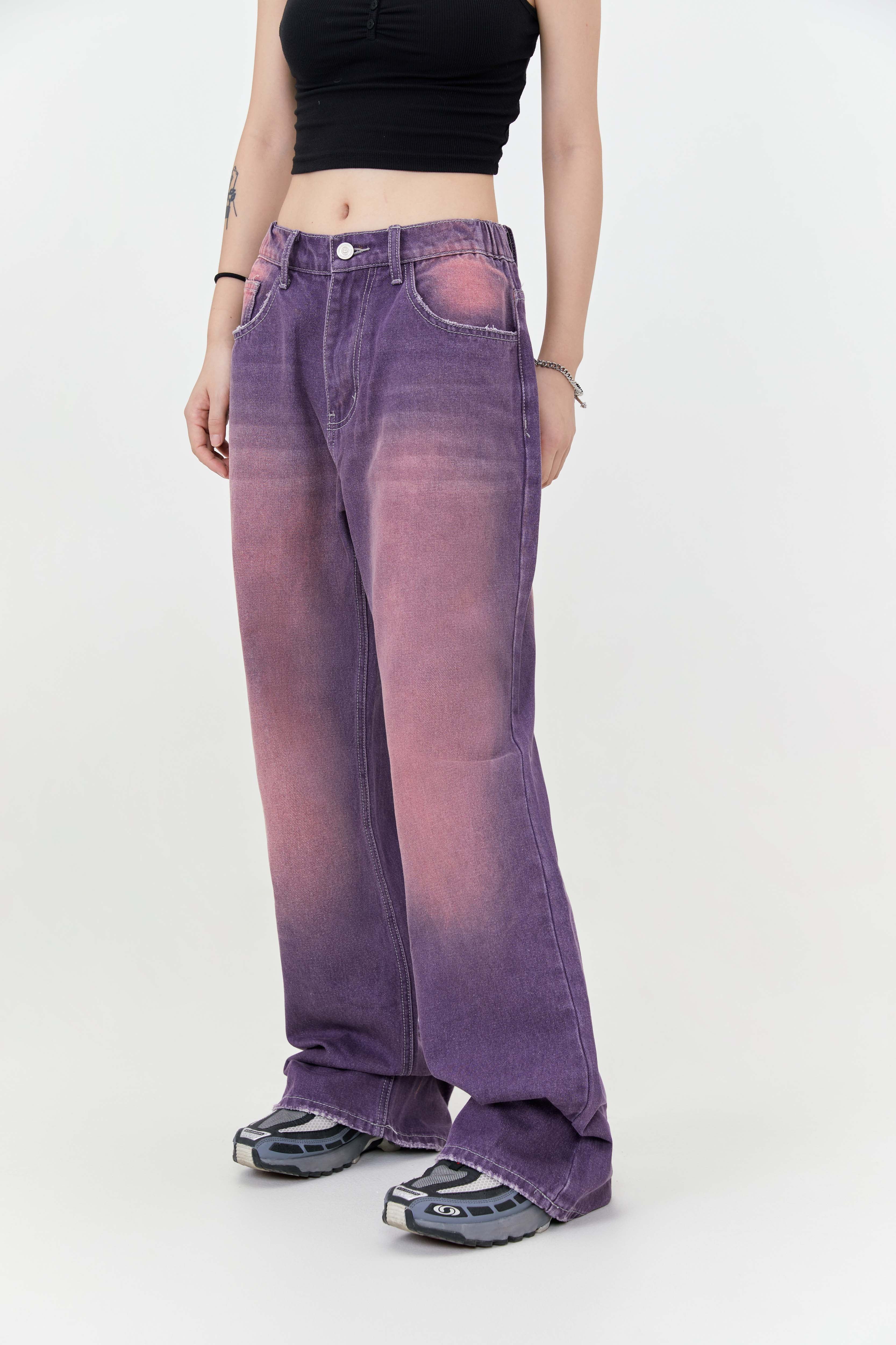 Purple Straight Leg Jeans