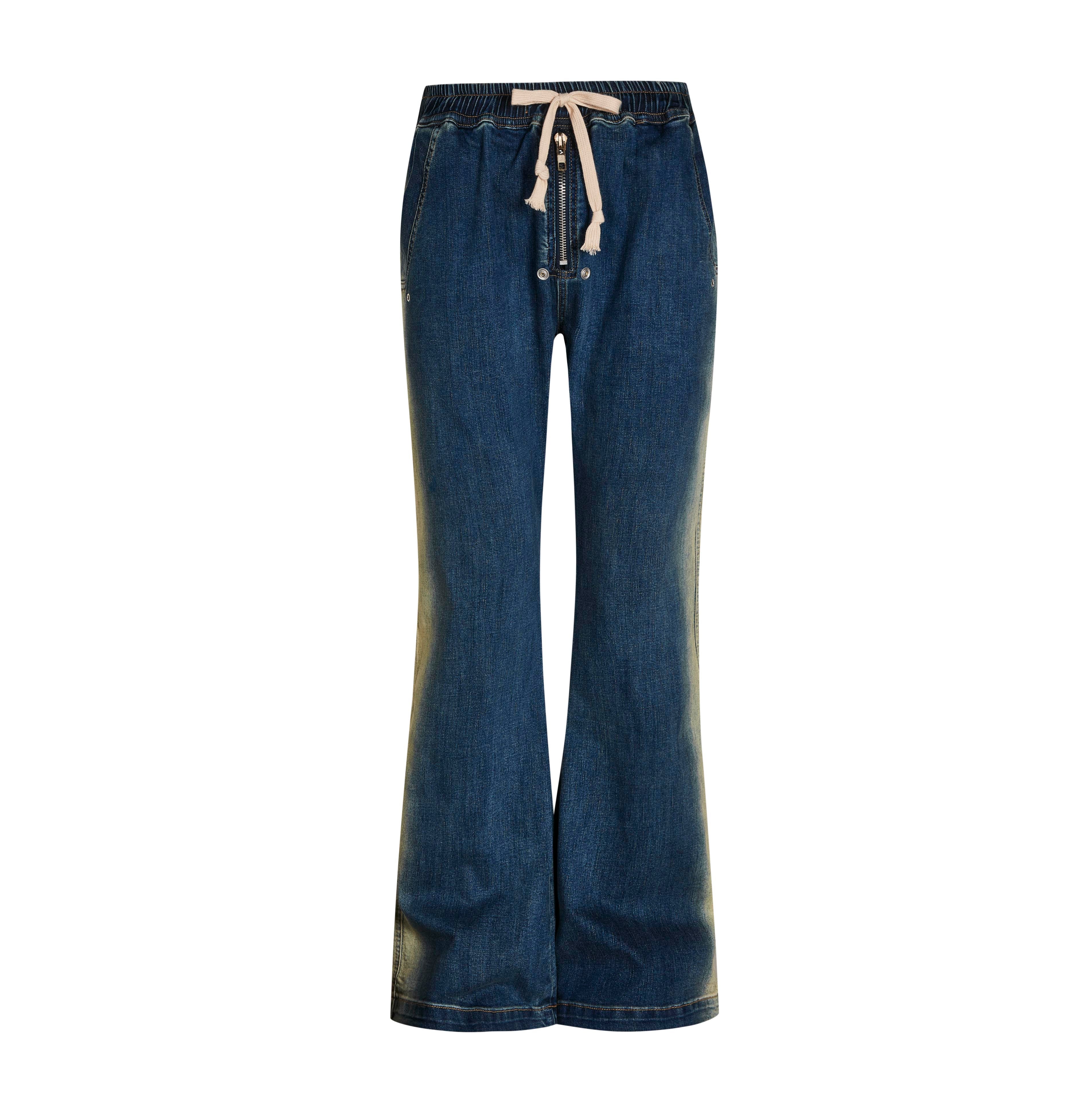 Faded Drawstring Jeans