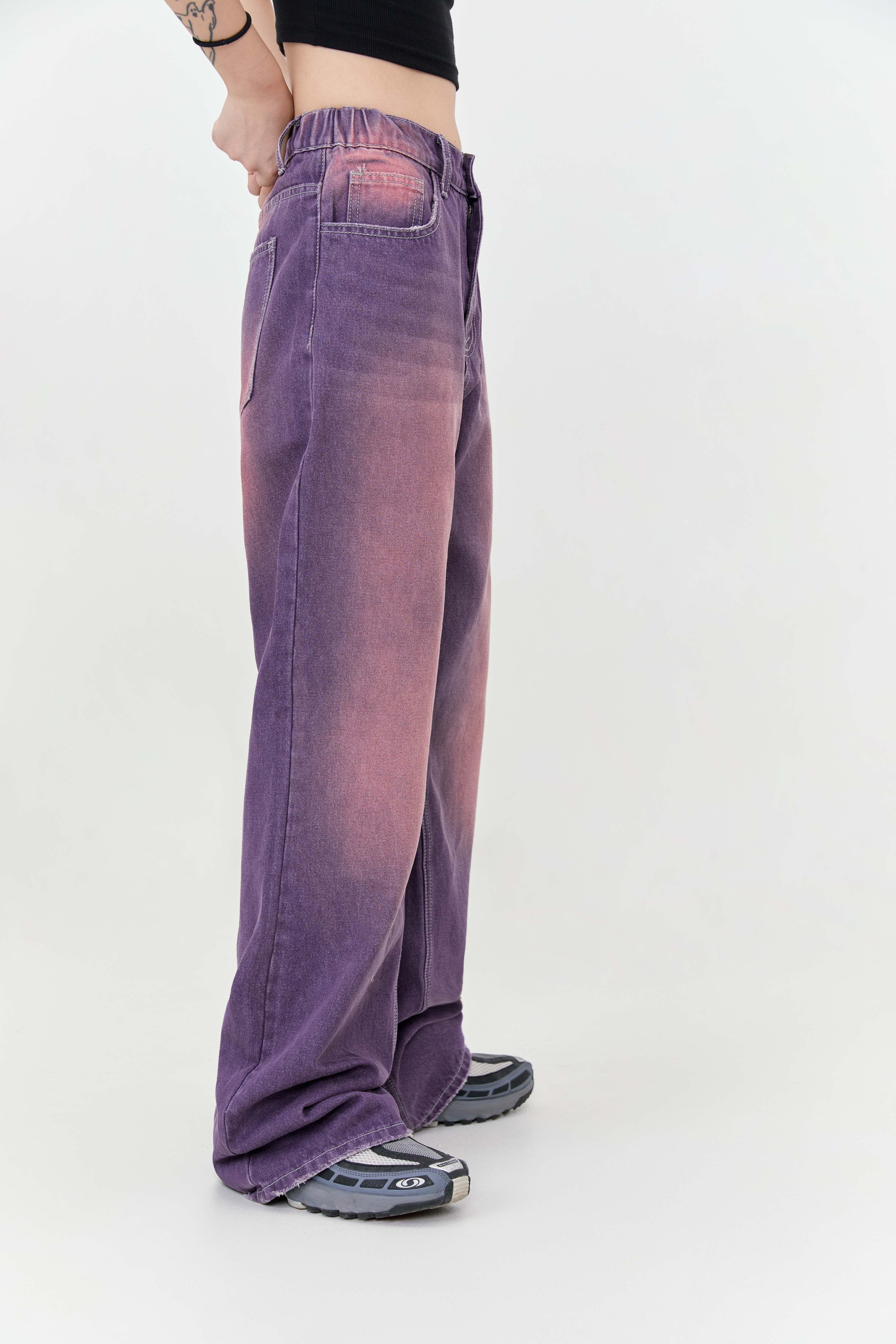 Purple Straight Leg Jeans