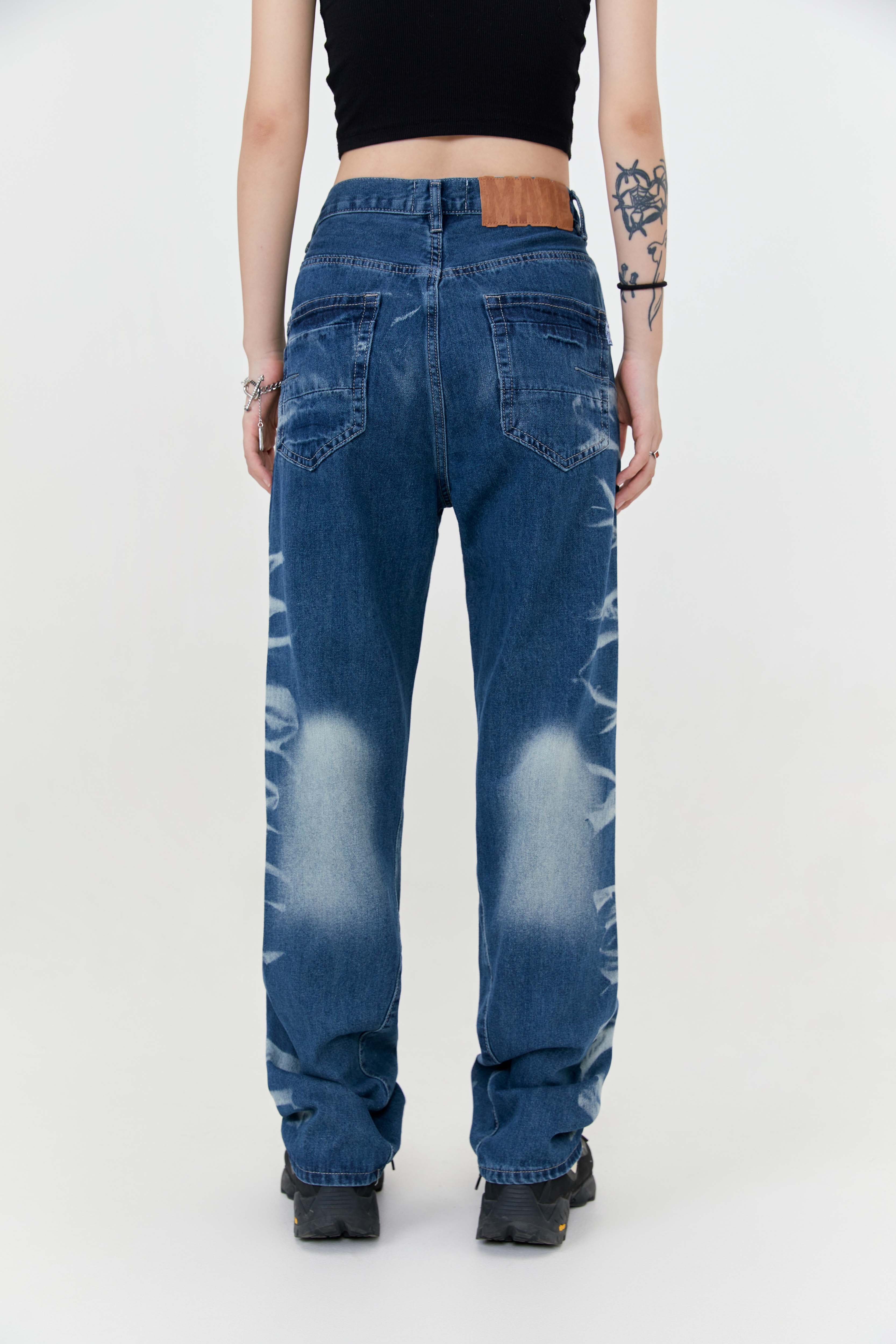 Printwork jeans